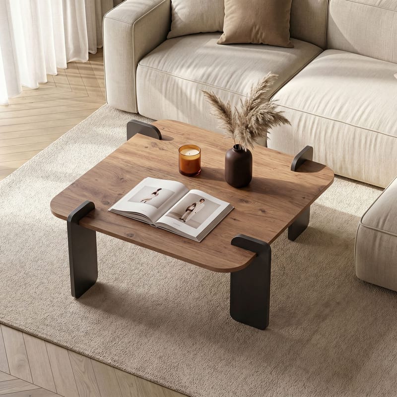 Coffee Table Nordure Furu Svart - Møbler - Bord - Sofabord