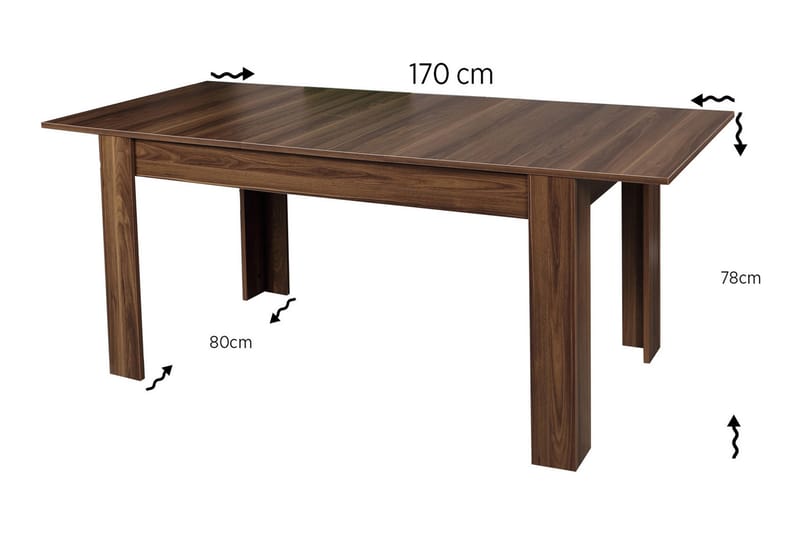 Comfortale Spisebord Forlengningsbart - Eik/Brun - Spisebord & kjøkkenbord