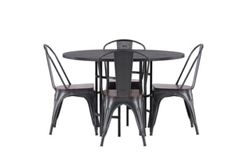 Copenhagen Matgruppe 115 cm Rund med 4 Tempe stoler