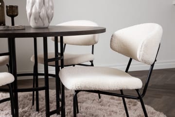 Copenhagen spisegruppe 115 cm rund med 4 Chico stoler - Svart - Møbler - Bord - Spisegrupper