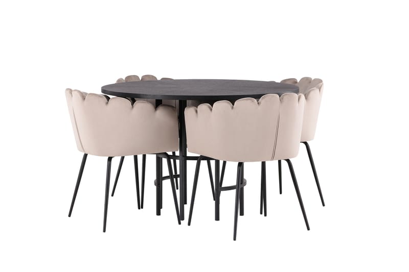 Copenhagen Spisegruppe 115 cm Rund med 4 Limhamn Stoler - Beige - Møbler - Bord - Spisegrupper