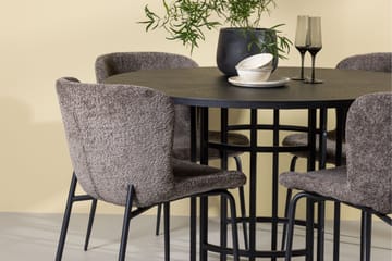 Copenhagen Spisegruppe 115 cm Rund med 4 Modesto Stoler - Beige - Møbler - Bord - Spisegrupper