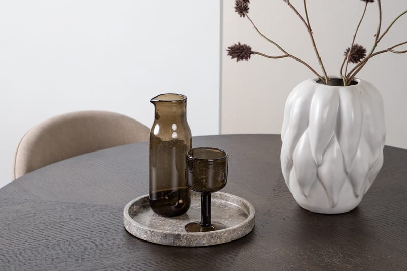 Copenhagen Spisegruppe 115 cm Rund med 4 Velvet Stoler - Beige - Møbler - Bord - Spisegrupper