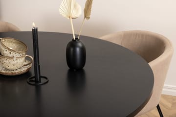 Copenhagen Spisegruppe 140 cm rund med 4 Berit stoler - Beige/Svart - Møbler - Bord - Spisegrupper