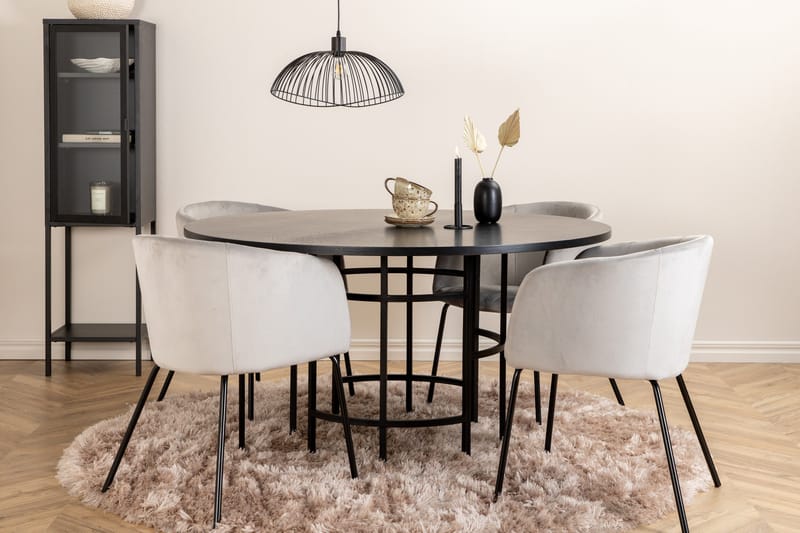 Copenhagen spisegruppe 140 cm rund med 4 Berit-stoler - Møbler - Bord - Spisegrupper