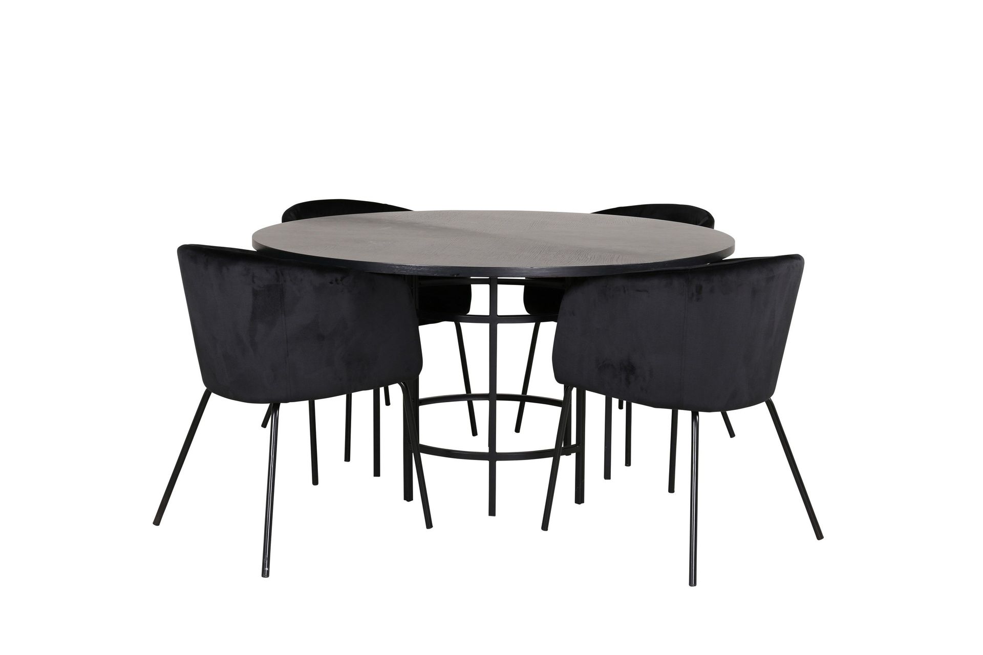 Copenhagen spisegruppe 140 cm rund med 4 Berit-stoler -