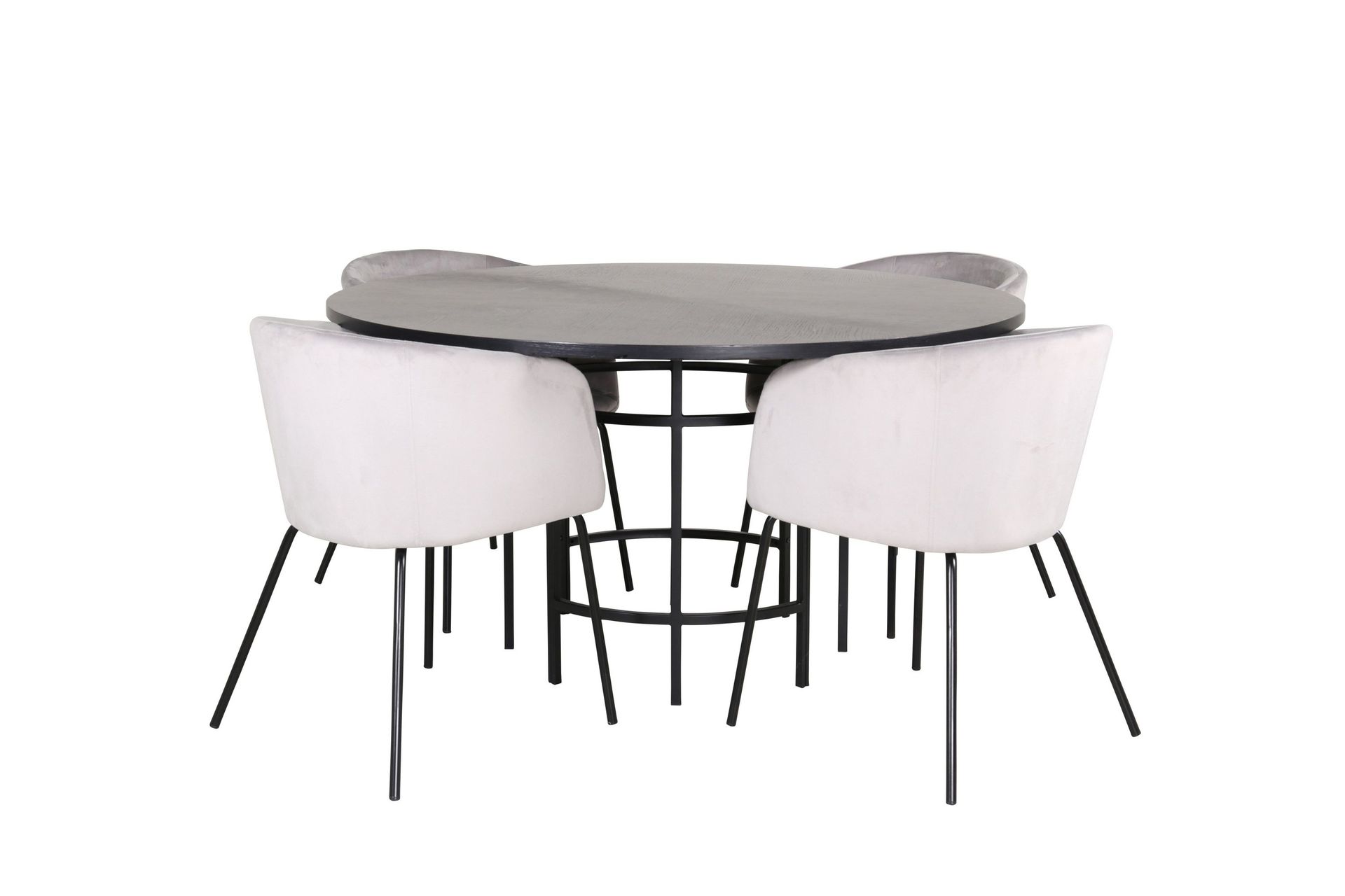 Copenhagen spisegruppe 140 cm rund med 4 Berit-stoler -