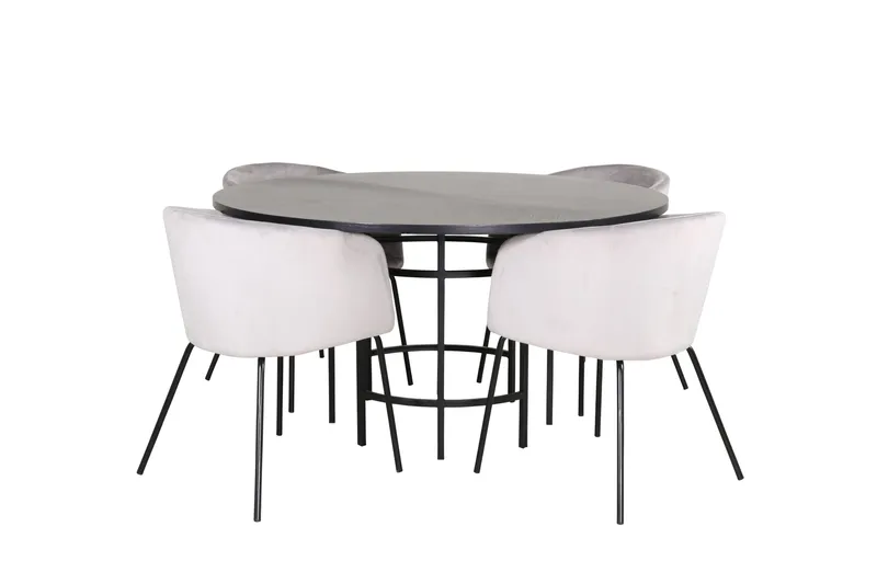 Copenhagen spisegruppe 140 cm rund med 4 Berit-stoler