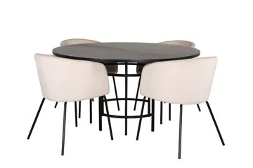 Copenhagen Spisegruppe 140 cm Rund med 4 Berit stoler - Møbler - Bord - Spisegrupper