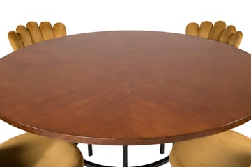 Copenhagen Spisegruppe 140 cm Rund med 4 Limhamn Stoler - Sort - Møbler - Bord - Spisegrupper