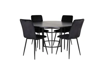 Copenhagen Spisegruppe 140 cm Rund med 4 Windu Luksus stoler - Møbler - Bord - Spisegrupper