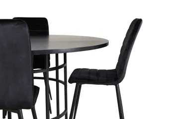 Copenhagen Spisegruppe 140 cm Rund med 4 Windu Luksus stoler - Møbler - Bord - Spisegrupper