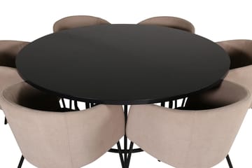 Copenhagen spisegruppe 140 cm rund med 6 Berit-stoler - Møbler - Bord - Spisegrupper
