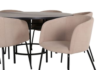Copenhagen spisegruppe 140 cm rund med 6 Berit-stoler - Møbler - Bord - Spisegrupper