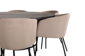 Copenhagen spisegruppe 140 cm rund med 6 Berit-stoler - Møbler - Bord - Spisegrupper