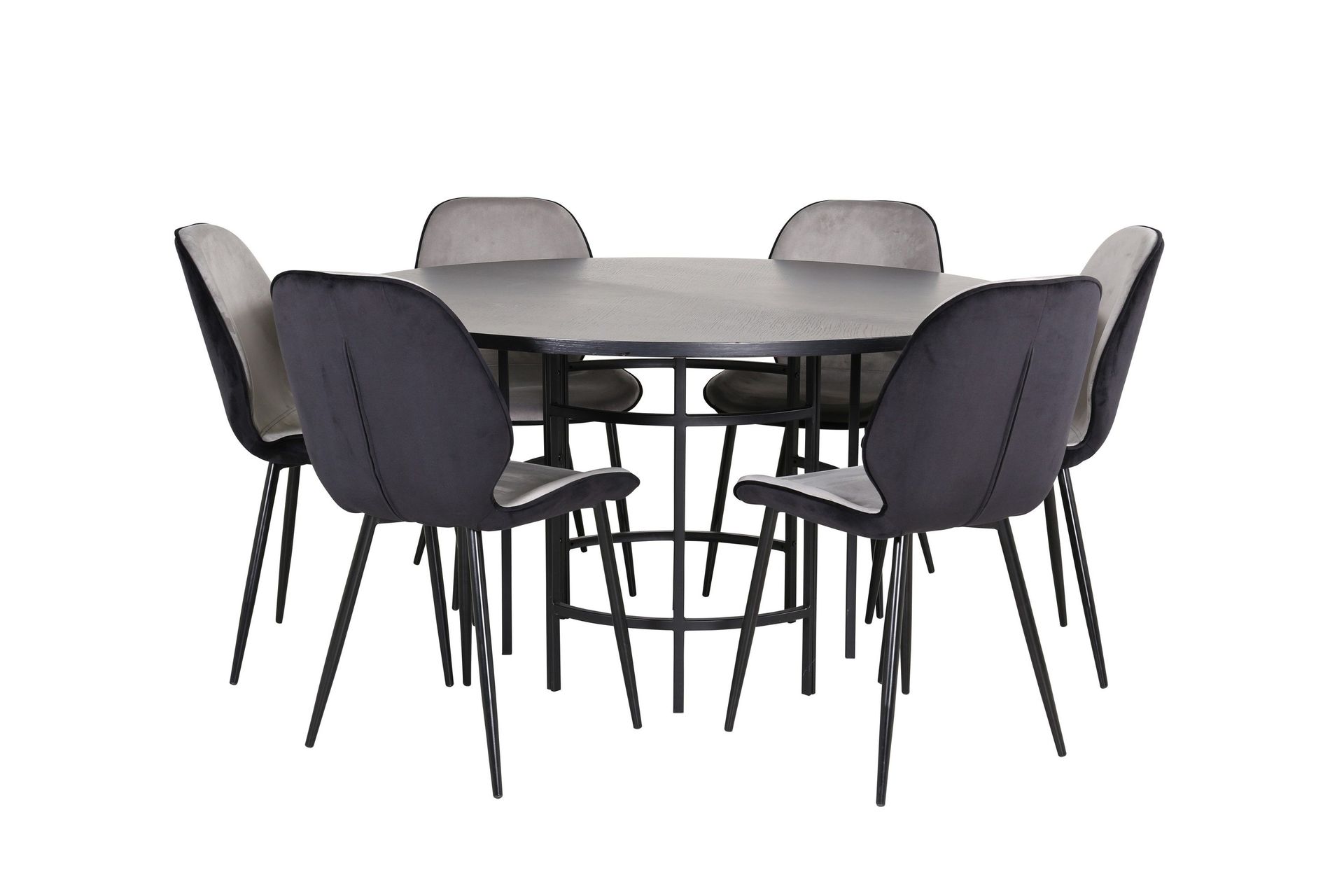 Copenhagen spisegruppe 140 cm rund med 6 Emma-stoler -