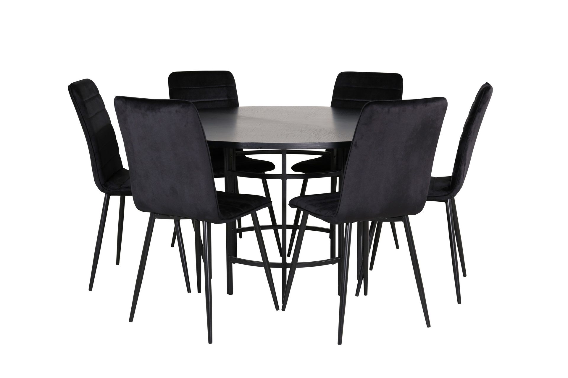 Copenhagen spisegruppe 140 cm rund med 6 Windu Lyx-stoler -