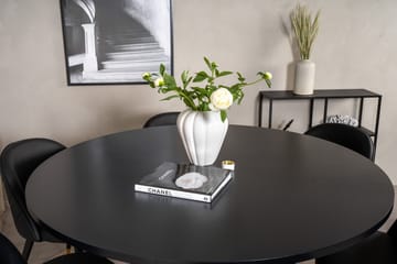 Copenhagen Spisegruppe med 6 Valera Spisestoler Messing/Svart - Furniture Fashion - Møbler - Bord - Spisegrupper