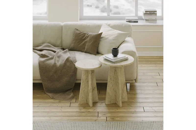 Corren Stuebord 40 cm - Travertin - Møbler - Bord - Sofabord