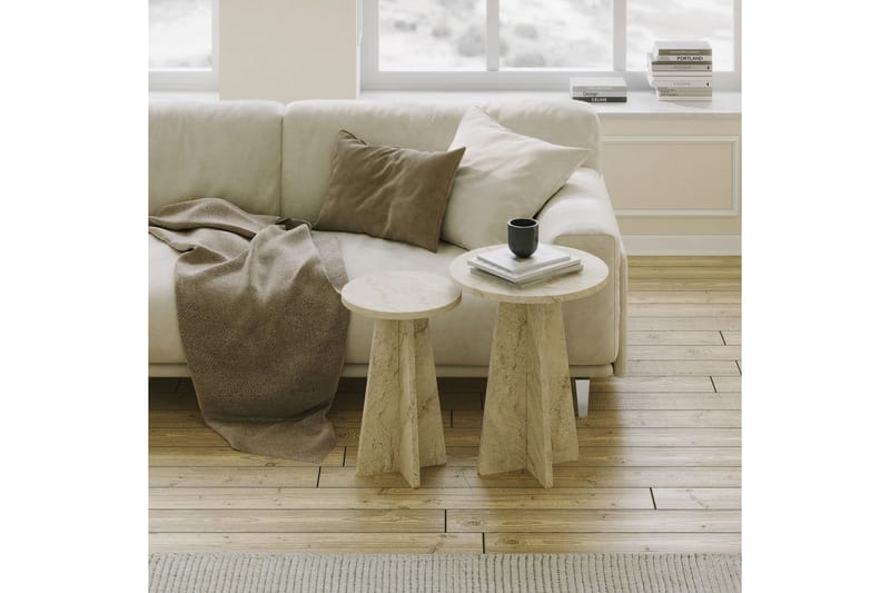 Corren Stuebord 40 cm - Travertin - Møbler - Bord - Sofabord