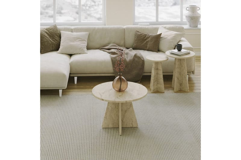 Corren Stuebord 60 cm - Travertin - Møbler - Bord - Sofabord