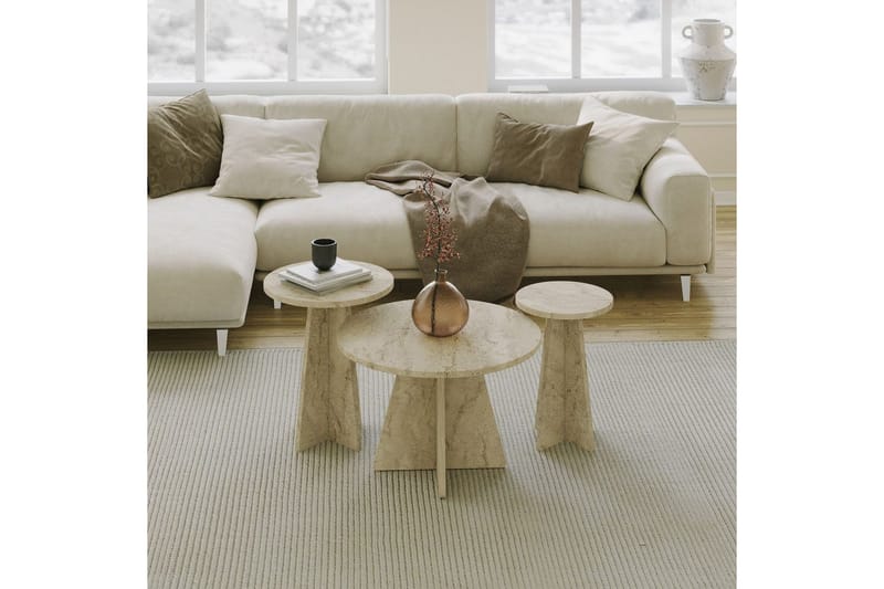 Corren Stuebord 60 cm - Travertin - Møbler - Bord - Sofabord