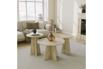 Corren Stuebord 60 cm - Travertin - Møbler - Bord - Sofabord