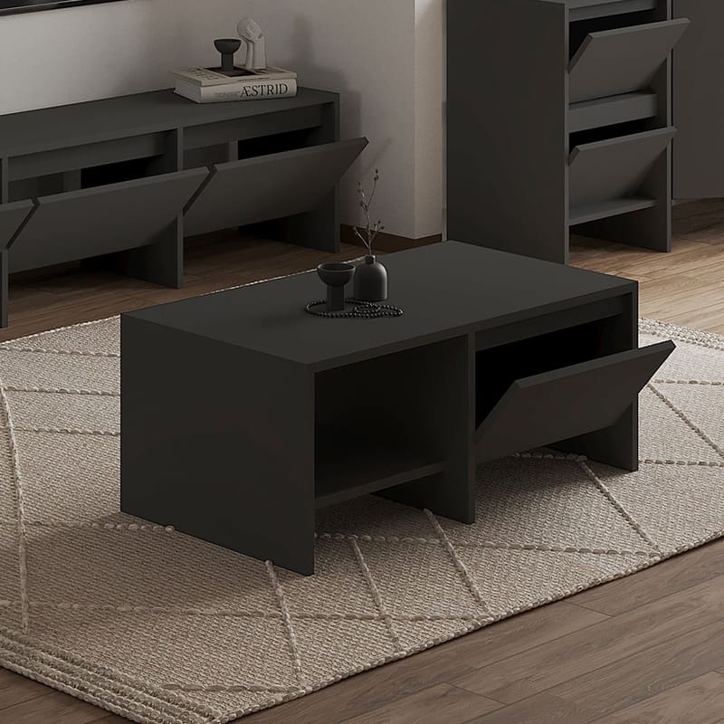 Crala Sofabord 90x35x45 cm - Antrasitt - Møbler - Bord - Sofabord