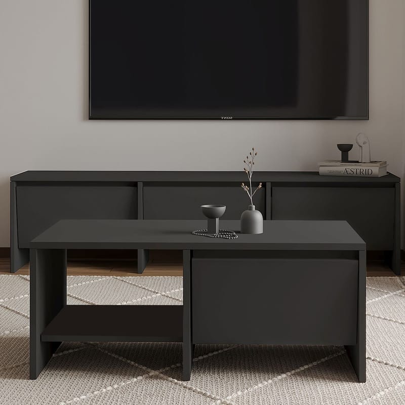 Crala Sofabord 90x35x45 cm - Antrasitt - Møbler - Bord - Sofabord