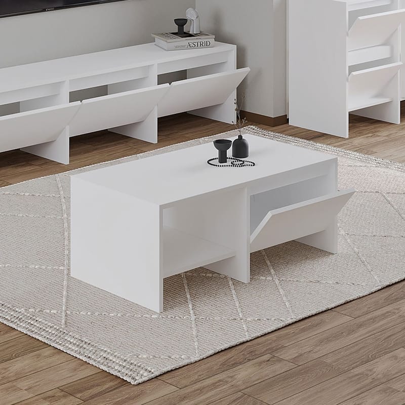 Crala Sofabord 90x35x45 cm - Hvit - Møbler - Bord - Sofabord