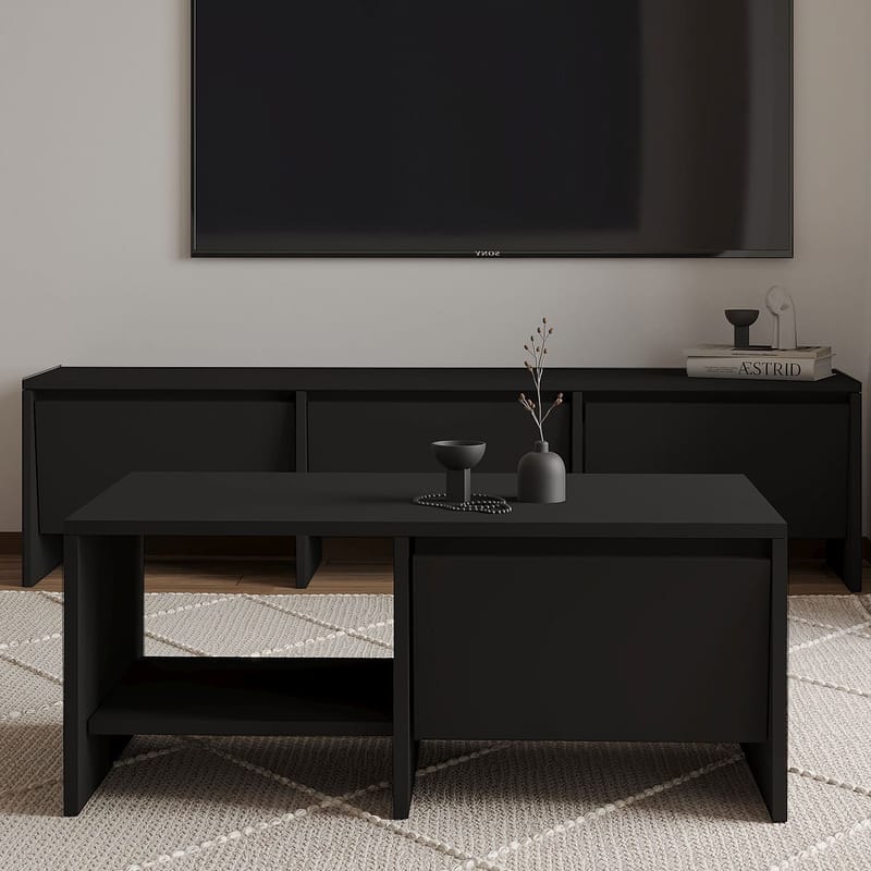 Crala Sofabord 90x35x45 cm - Svart - Møbler - Bord - Sofabord