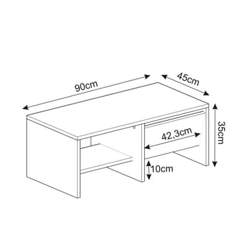 Crala Sofabord 90x35x45 cm - Travertin - Møbler - Bord - Sofabord