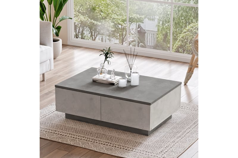 Cranner Sofabord 90 cm - Sølv/Antrasitt - Sofabord