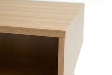 Cyndy 110 cm Rektangulært Sofabord med Skuffer i Lyst Tre - Beige - Møbler - Bord - Sofabord
