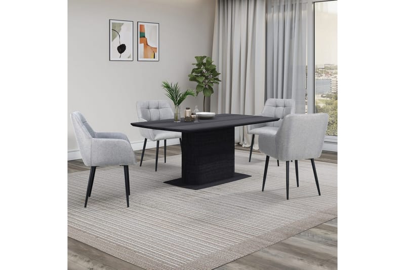 Daleton Spisebord Rektangulær 160x90 cm - Svart - Møbler - Bord - Spisebord & kjøkkenbord