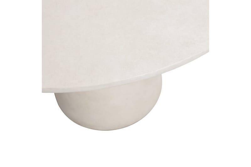 Damon Lite Rundt Spisebord 100 cm i Fiber Clay med Betongutseende - Hvit - Møbler - Bord - Spisebord & kjøkkenbord