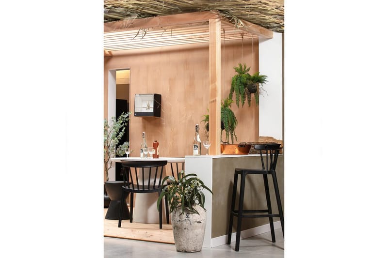 Damon Lite Rundt Spisebord 100 cm i Fiber Clay med Betongutseende - Hvit - Møbler - Bord - Spisebord & kjøkkenbord