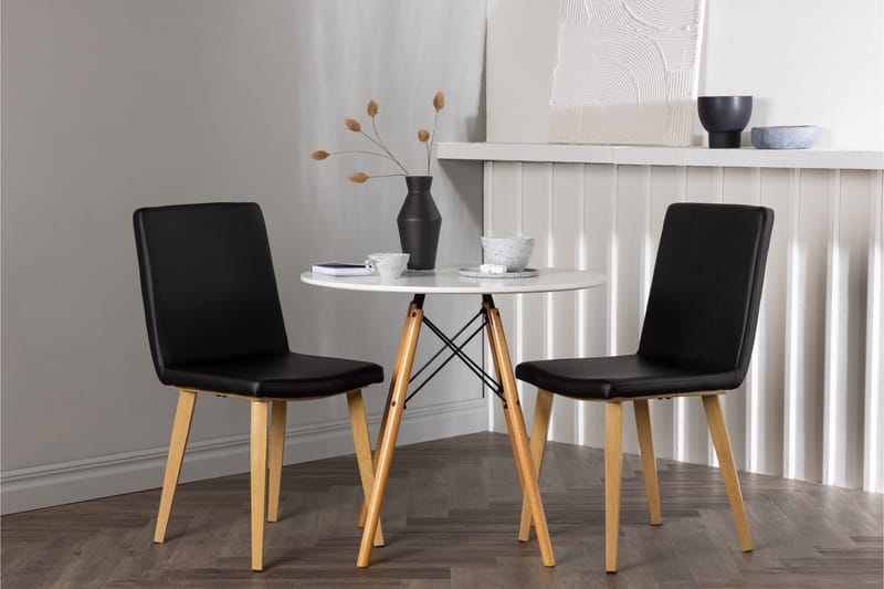 Danburi Spisegruppe 60 cm Rund med 2 Today Stoler - Sort - Møbler - Bord - Spisegrupper