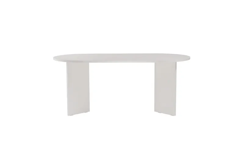Dano Ovalt Spisebord 180x90 cm med Malt Treutseende - Hvit - Møbler - Bord - Spisebord & kjøkkenbord