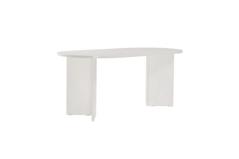 Dano Ovalt Spisebord 180x90 cm med Malt Treutseende - Hvit - Møbler - Bord - Spisebord & kjøkkenbord