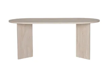 Dano Ovalt Spisebord 180x90 cm med Travertinutseende - Beige - Møbler - Bord - Spisebord & kjøkkenbord