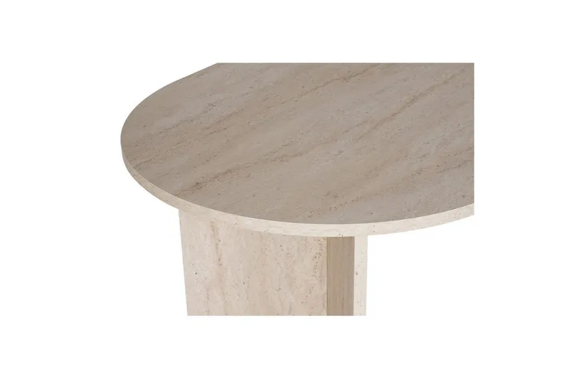 Dano Ovalt Spisebord 180x90 cm med Travertinutseende - Beige - Møbler - Bord - Spisebord & kjøkkenbord