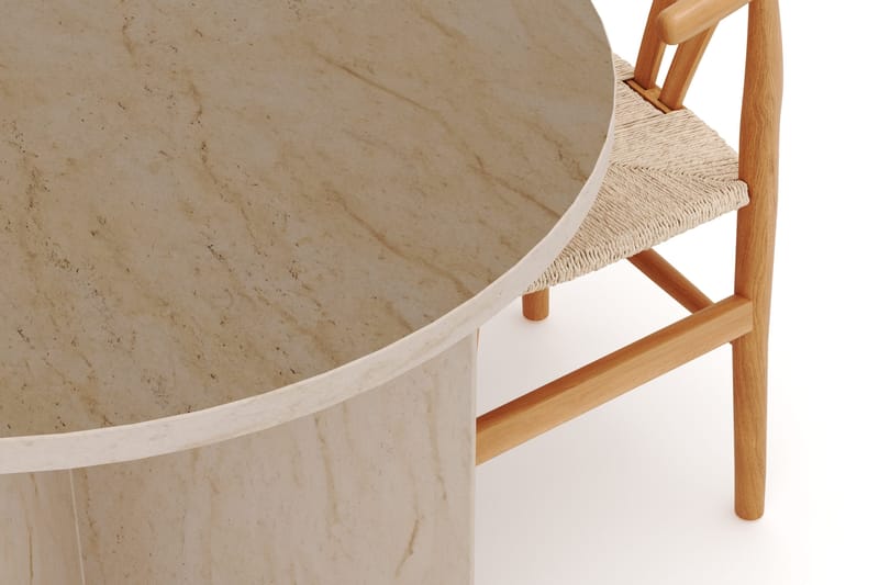 Dano Spisebord 180 cm med 4 Dastoori Spisestoler - Travertin / Natur - Møbler - Bord - Spisegrupper