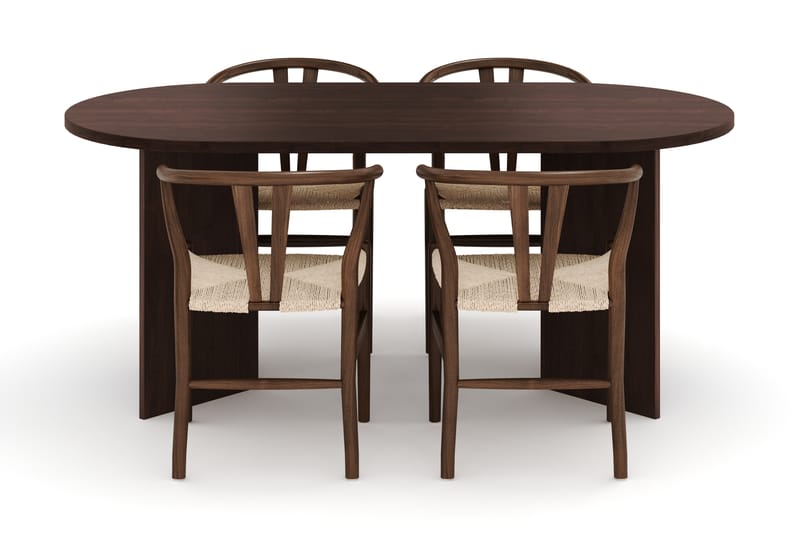 Dano Spisebord 180 cm med 4 Dastoori Spisestoler - Valnøtt - Møbler - Bord - Spisegrupper