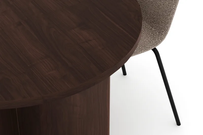 Dano Spisebord 180 cm med 4 Katy Spisestoler - Valnøtt / Greige - Møbler - Bord - Spisegrupper