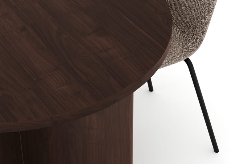 Dano Spisebord 180 cm med 4 Katy Spisestoler - Valnøtt / Greige - Møbler - Bord - Spisegrupper