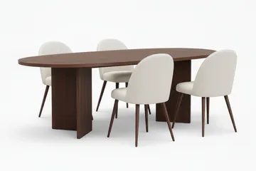 Dano Spisebord 180 cm med 4 Nibe Plus Spisestoler