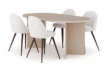 Dano Spisebord 180 cm med 4 Nibe Plus Spisestoler