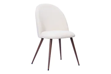 Dano Spisebord 180 cm med 4 Nibe Plus Spisestoler - Hvit/Brun - Møbler - Bord - Spisegrupper