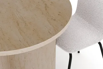 Dano Spisebord 180 cm med 6 Katy Spisestoler - Travertin / Hvit - Møbler - Bord - Spisegrupper